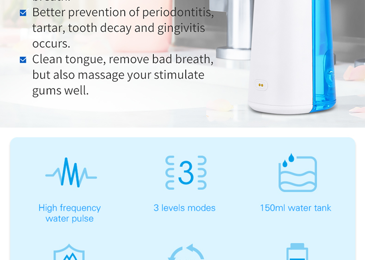 Three modes switch oral irrigator